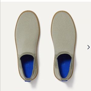 Brand new, worn once, light sage green Chelsea’s Rothys